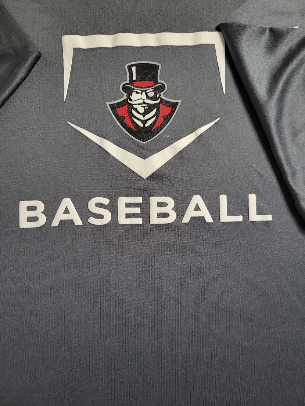 Wilson Austin Peay Governors Baseball S302 Performance Shirt Gray NCAA